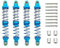 JYYTERD Kompatibel Mit MN MN999 Für Defender D90 1/10 RC Auto Upgrade Teile Zubehör 4 Stück Metall Stoßdämpfer Öl Dämpfer RC Stoßdämpfer(Blue)