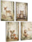 mojoliving Lot de posters pour chambre d'enfant garçon et bébé - Ensemble de posters muraux pour chambre d'enfant fille - Images décoratives pour chambre de bébé (animaux de la forêt)