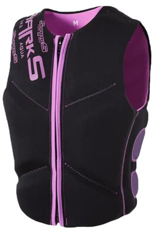 YAMNYSS Neopren-Schwimmweste Für Erwachsene Leichte Anti-Kollisions-Schwimmweste Mit Großem Auftrieb Zum Angeln, Bootfahren, Schnorcheln,Lila,S