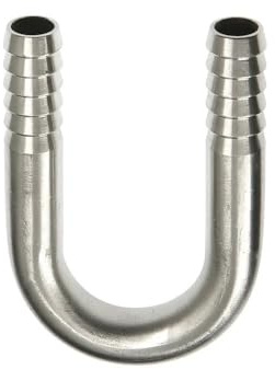 HBGNZU 1pc Schlauch Barb 304 Edelstahl U förmigen Biegen Hosetail Rohr Fitting Anschluss Wasser Gas Öl(12mm)