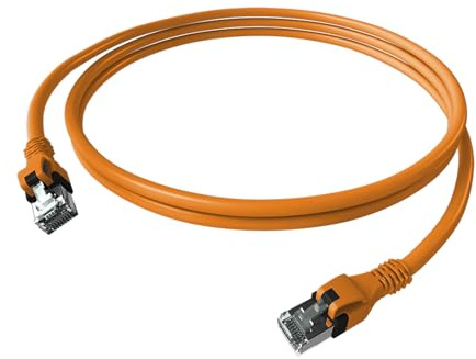 EasyLan DualBoot PushPull IP20 Patchkabel, Kat.6A (Class EA), S/FTP, orange, 5 m