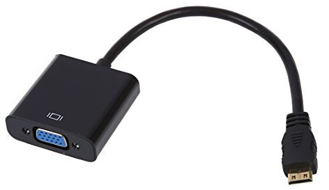Pqahffowr 10 Pulgadas Mini a VGA Video Cable adaptador 1080P para ordenador portátil - Negro