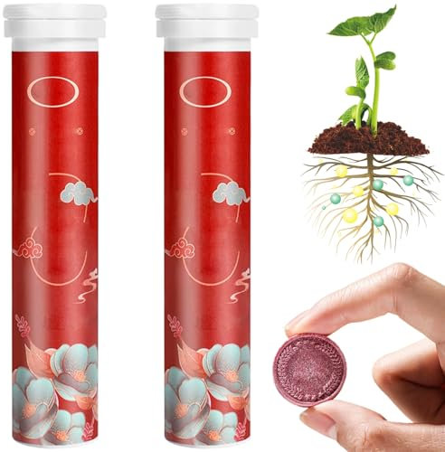 Pflanzendünger Tablette 2 Flasche universeller Bio -nahrhafte Pflanzendünger für Innenräume, Bonsai, Sukkulente, Gemüse, Obst...