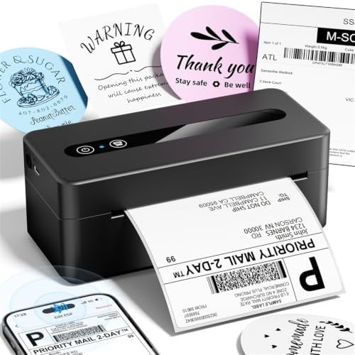 TATTMUSE Imprimante étiquettes expédition, Imprimante Thermique Bluetooth | Label Printer 4x6, Imprimante Thermique Etiquette Compatible avec Vinted, Amazon, Cdiscount, Leboncoin, UPS, Shopify, Colis