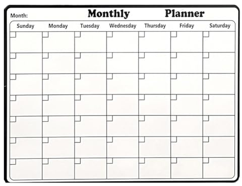 Gettimore Dry Erase Monatskalender Tafel, 43 x 33 cm, Magnetischer Whiteboard-Planer für Kühlschrank, Küche, Zuhause, Büro & Schule
