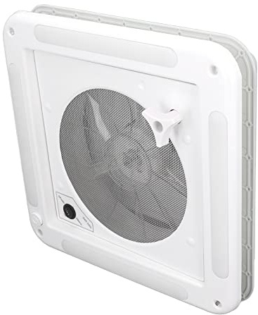 Cocoarm Ventilateur de Toit pour Camping-car, Ventilateur d'extraction Réversible en ABS, de Plafond 12V avec Lumière pour Camping-cars et Bateaux