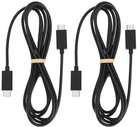 ECSiNG USB‑C vers USB‑C Câble de Chargement et Données 1,5 m Compatible avec PS5 DualSense Manette Noir