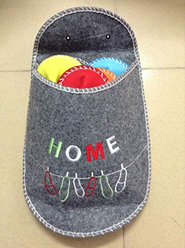 AVANTI TRENDSTORE - Guest - Set pantofole, 5 paia in diversi colori e misure, la borsa è disponibile in diversi colori (Grigio)