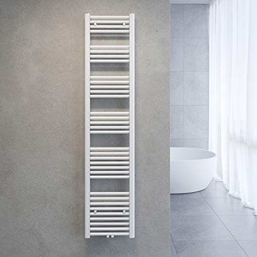 SONNI Handtuchtrockner Heizkörper Bad Mittelanschluss Handtuchwärmer Badheizkörper Weiß Gerade 40 * 180cm