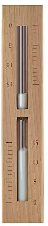 Sauna Sanduhr 15 Minuten Red Cedar Zeder Timer mit weißem Sand