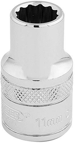 Draper 33095 1/2 Square Drive 12 Point Socket, 11mm Size