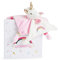 Doudou et Compagnie DC3312 - Peluche de Unicornio Cuadrado (20 cm), Color Rosa y Blanco