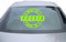 Indigos UG Auto Aufkleber Made in Russia neongrün - 600x490 mm - selbstklebender Sticker für Auto, Fenster, Bus oder LKW - Tuning