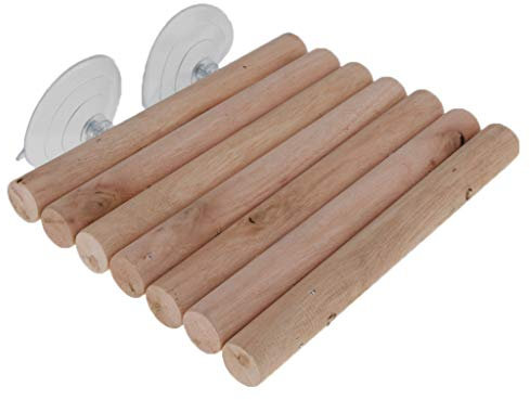 perfk Holz Sonnenbad Wasser Insel Terrasse für Aquarium, L