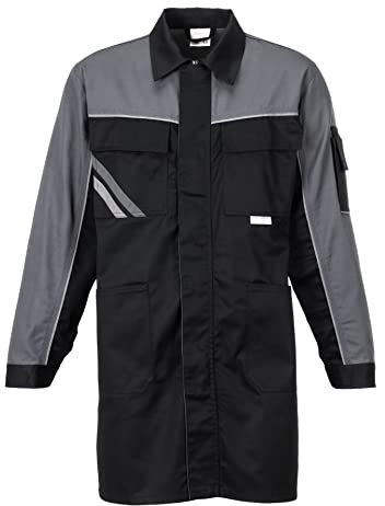 Planam 2716065 Highline Arbeitsmantel, Schwarz/Schiefer/Zink, Größe 65