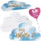 WeddingTree 50 Ballonkarten Hochzeit Vintage - Wolken Design - Ballonflugkarten für Hochzeit - Extra leicht für langen Flug - Gelocht