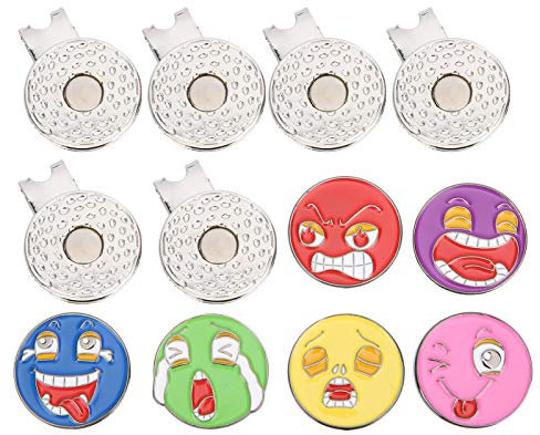 Dilwe 6PCS 25MM Clip Ball Marker Ball Markierungswerkzeug Metall Hut Clip f¨¹r Frauen M?nner Golfer Kinder,