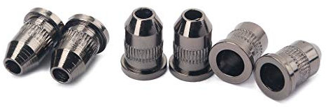 Alnicov 6 Stück Saitenhalterungen für Gitarren-Teile, Gitarre String Ferrules，Schwarz