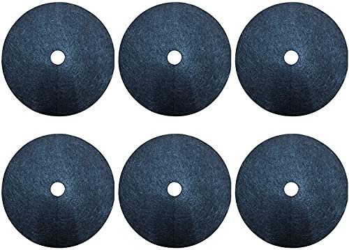 DEDEMCO Baum-Mulchring, 61 cm, abbaubare Baumschutzmatte, wiederverwendbare Baumschutzmatte für Baum, Unkraut, Absperrmatte, Landschaft, rund, Anti-Gras, Gartenstoff, Pflanzenabdeckung, 6 Stück