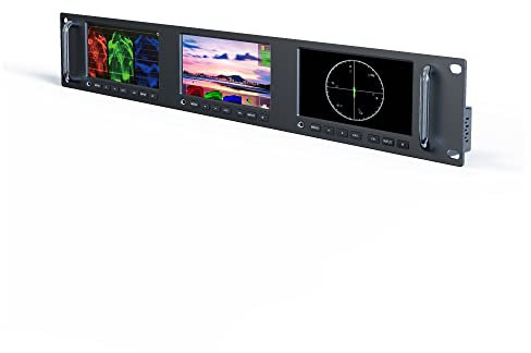 LILLIPUT RM-503S Full HD 2RU Rackmount Monitor 3 x 5 Zoll 1920 x 1080 HDMI 2.0, 3G-SDI-Eingang und Ausgang mit Wellenform- und Vektorfunktionen
