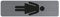 Exacompta - Réf. 67168E - 1 plaque de porte adhésive verticale Dame - Plaque murale imprimée de signalisation - Sur tous supports - Aspect aluminium brossé - Dimensions : 4,4 x 16,5 cm