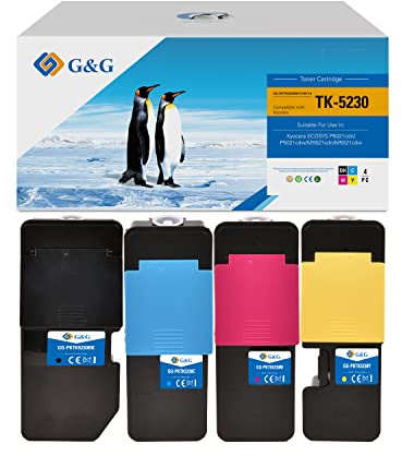 G&G Toner Kompatibel mit Kyocera TK-5230 ECOSYS M5521cdw P5021cdw(4 Stück)