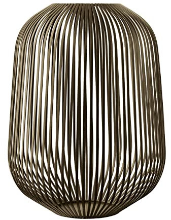 blomus Laterne Lito | Burned Metal | Größe L | 33L x 33B x 45H cm | Kerzenhalter Bronze | Windlicht aus Edelstahl | Laterne Deko | Indoor Windlicht Groß