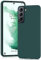 YATWIN Coque pour Samsung Galaxy S22, Housse en Silicone Doux avec Découpes Précises pour Caméra, Design Ultra Mince, Protection 360° à Bords Surélevés - Vert