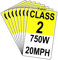 8 Pack Electric Bicycle Frame Identification Class Number Stickers Decals 2X 3.5 Inch - E-Bike Class Number Sign Mark Weatherproof E-Bike Stickers for Electric Bicycle Class Number,Class 2 750W 20MPH