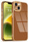 Lafunda for iPhone 14 Plus Case, Luxury Plating for Womens Gilrs Case, Full Camera Protection Soft TPU Bumper Cover, Shockproof Silicone Slim Phone Case for iPhone 14 Plus 6.7, Brown