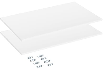KOMTO Einlegeböden für Schränke Weiß - Regalboden mit Befestigung Einlegeboden Kleiderschrank Spanplatte für Cube Modulschränke | Platte 866 х 510 х 16 mm