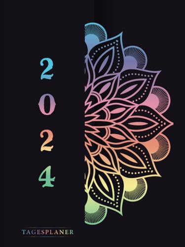2024 XXL: Tagesplaner 1 Tag 1 Seite, Buchkalender Din A4, 12 Monate, Terminplaner mit Uhrzeit, Zusätzlich zu Feiertagen, To do, wichtigen Notizen