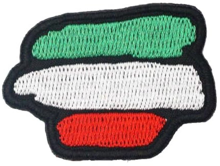 2 Pezzi Toppa ricamata bandiera italiana Militare Tattico Badge con Hook Loop Backing per Zaini Giacche Vestiti Applique
