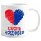 Tazza Mug del tifoso Gadget compatibile Stampa Cuore dei colori della tua squadra preferita Internazionale (Cuore Rossoblù Love per Bologna)