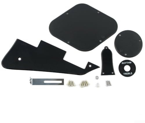 Archtop Pickguard Halterung Metall + PVC Material, schwarz, schützt Gitarrenkörper, geeignet für LP Style Gitarren