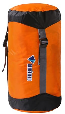 Azarxis Kompressionssack für Schlafsack 14L / 23L, Schlafsack Aufbewahrungstasche Kompression für Reisen, Camping, Wandern, Rucksackreisen (Orange, XL)