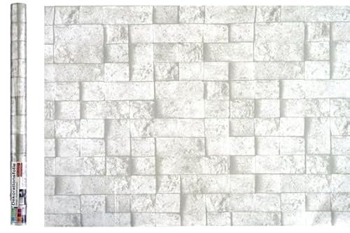 Friesenthal Selbstklebende Deko/Klebefolie für Möbel, Fenster und Türen 200x45 cm (Kopfsteinpflaster)