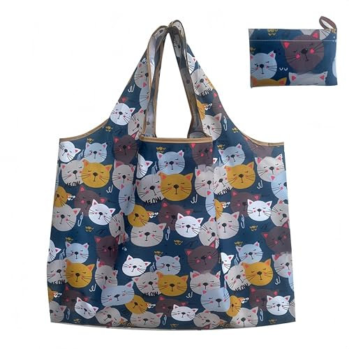 Zhenghebuy Einkaufstasche Faltbar,Große Leichte Faltbare Mehrwegtasche,Wiederverwendbare Einkaufstaschen,Tote Bag Einkaufstasche für den Täglichen Einkauf Reiseaufbewahrung