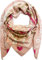 XL Dreieck Strickschal Herz Leopard Frühling Schal 100% Baumwolle Made in Italy Fashion Tuch Dreieckschal Stola Herbst Frühling Tuch Leo Love is Love Happy (Rosa)