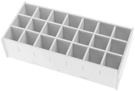 NUOBESTY Organisateur de Peinture en Bois Multifonctionnel 21 Compartiments Compact pour Artistes Bureau Rangement Pigments Tubes Peinture d'Anniversaire