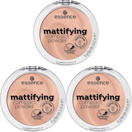 essence cosmetics mattifying compact powder,Puder,Nr. 04 perfect beige,nude,für Mischhaut/unreine Haut,mattierend,matt,vegan,Nanopartikel frei,entspricht unserem CLEAN BEAUTY Standard (12g)