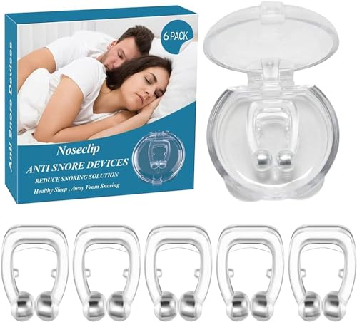 6 Stück Anti-Schnarch-Clip, magnetische Nasendilatatoren, Anti-Schnarchen, magnetische Nasen-Clips, Nose Strips Magnetic, Nasal Strips Clip verbessern die Schlafqualität