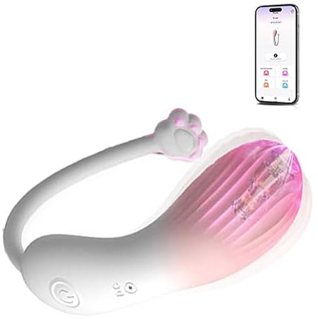 ChicLSQ Kabelloser ferngesteuerter Kugelvibrator Vibrationsei für Frauen | Tragbares Vibrationsei für Klitoris und G Punkt 9 Vibrationsmodi Steuerung per App Mini Vibrator zum diskreten Tragen