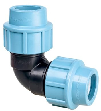 Santehplast MDPE 20mm 90-Degree Elbow, 16PN Compression Fitting