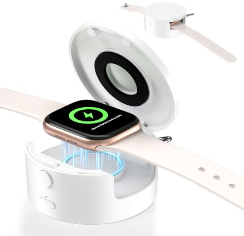 CloudValley Portable Charger for Apple Watch, with Protective Case, Shockproof, Supports Wireless Charging, Compatible with Apple Watch Ultra2/Ultra/SE2/SE, Series 10-1, Essential for Travel