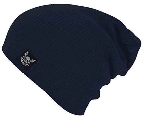 Skulltribe Mütze The Opie Classic Long Beanie dunkelblau Einheitsgröße