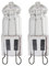 ROLLER 2er Pack Halogen-Stiftsockel Leuchtmittel LIGHTME - G9 - 28 Watt