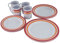 Outdoor Melamin Geschirr Set 16tlg Camping Essgeschirr Reise Picknick Teller Porzelan Optik Dekor Luca
