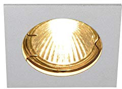 SLV PIKA QPAR51, Indoor Deckeneinbauleuchte, silbergrau, starr, max. 50W