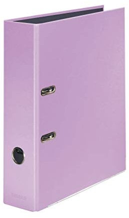Falken PastellColor-Ordner 8 cm breit (5er Pack) DIN A4 Pastell-Farbe Flieder Ringordner Aktenordner Briefordner Büroordner Plastikordner Schlitzordner Motivordner